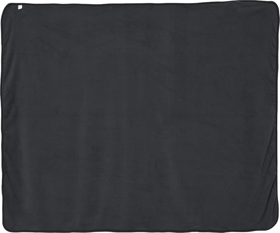 Rear View of Black Micro Coral Fleece Blanket - 8707