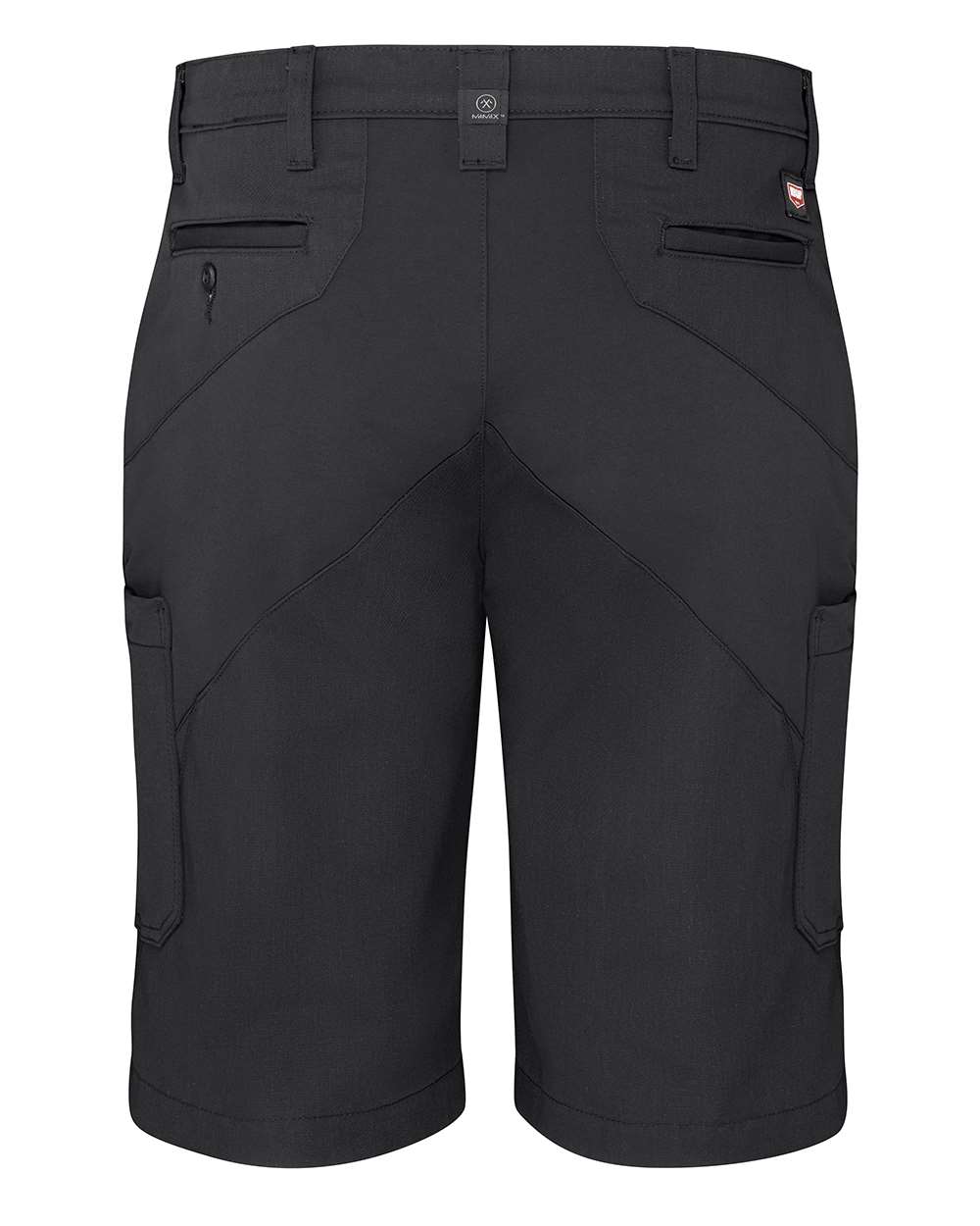Rear View of Black Mimix® Pro Shorts - Extended Sizes - PX52EXT