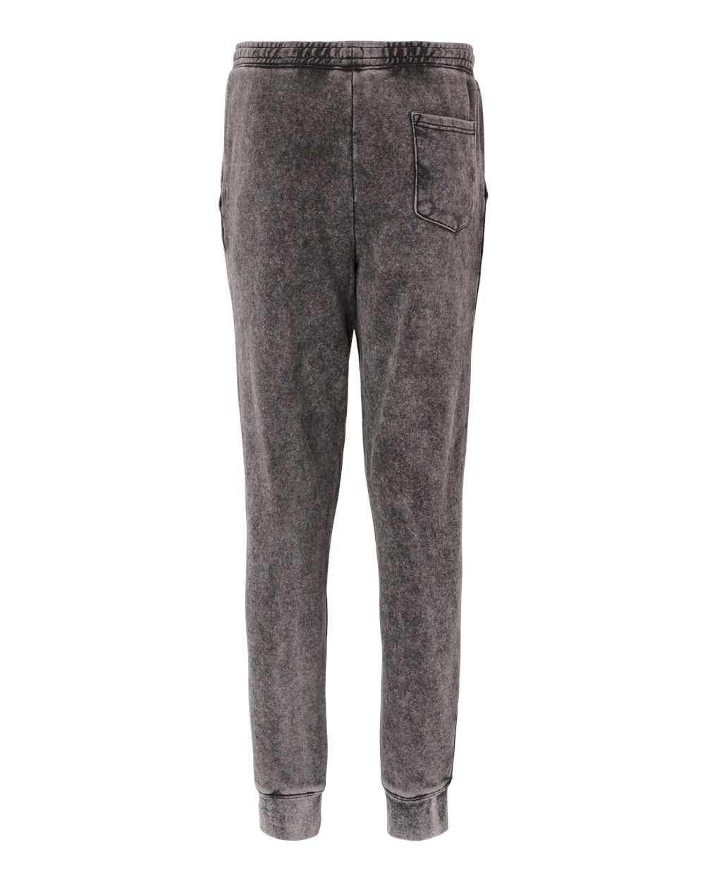 Front View of Black Mineral Wash Fleece Pants - PRM50PTMW