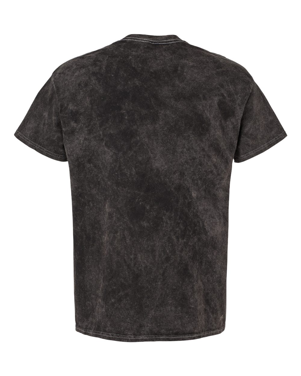 Front View of Black Mineral Wash T-Shirt - 200MW