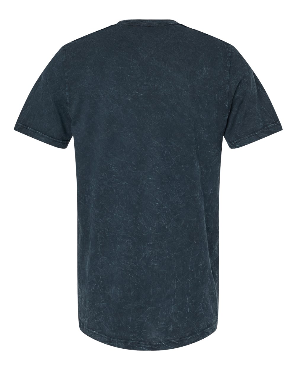 Front View of Black Mineral Wash Texture Tee - 3650