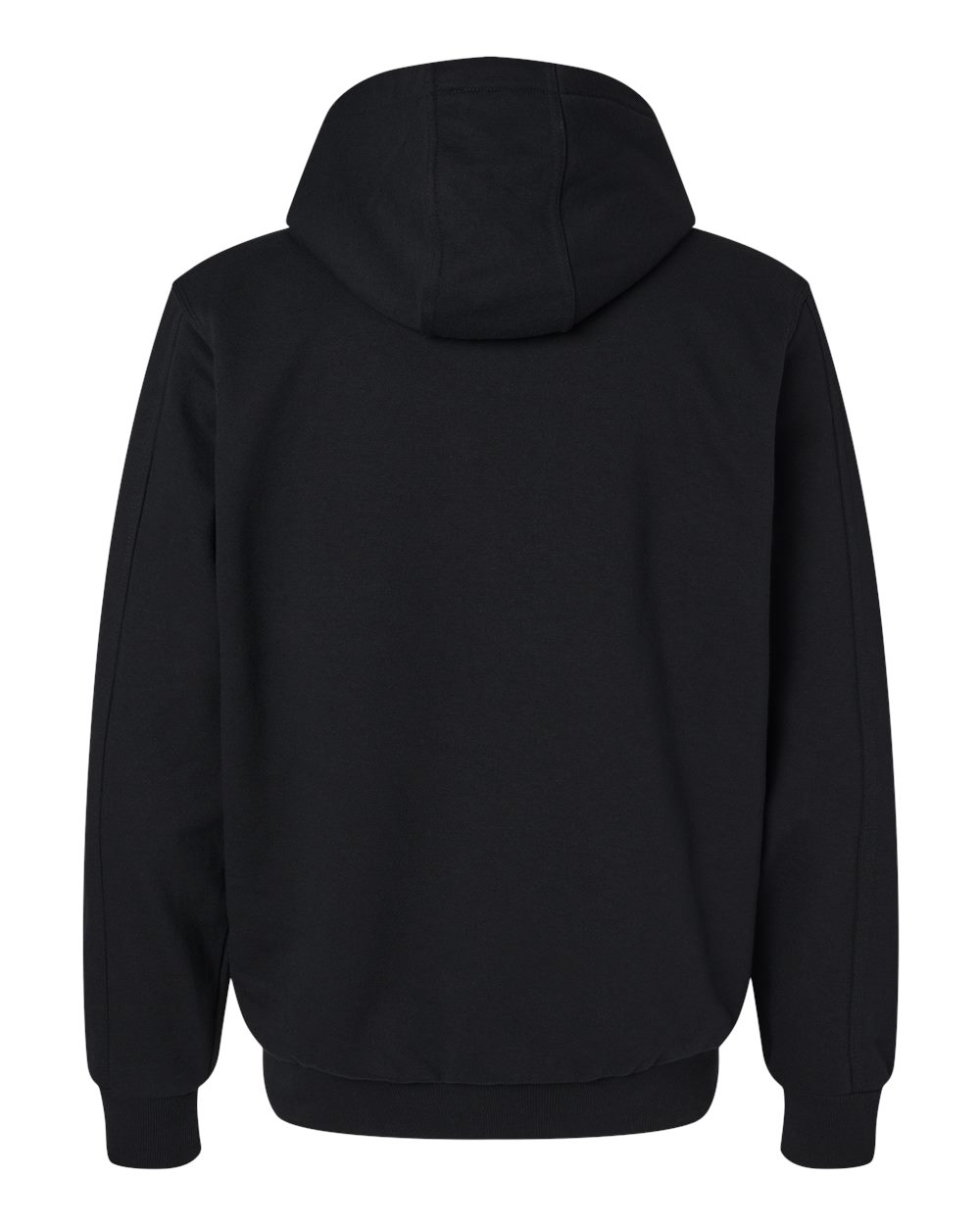 Front View of Black Mission Full-Zip Hooded Jacket - 7348
