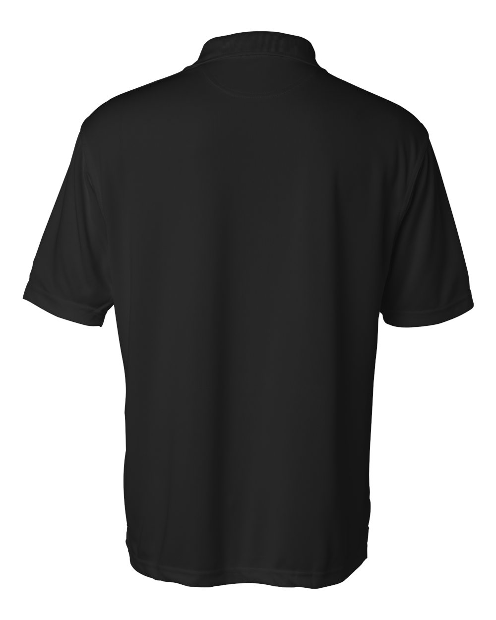 Rear View of Black Moisture Free Mesh Polo - 0469