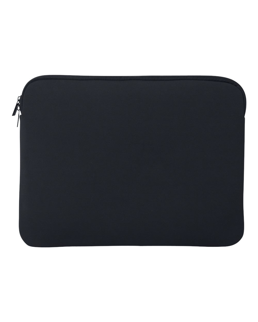 Front View of Black Neoprene 13" Laptop Sleeve - 1713