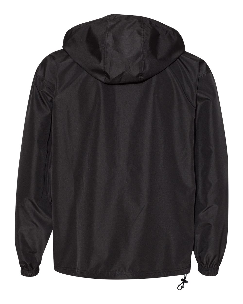 Front View of Black Packable Anorak Jacket - CO200