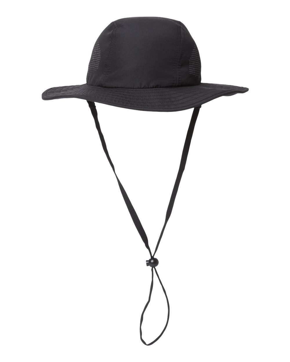 Front View of Black Packable Performance Booney - 3702