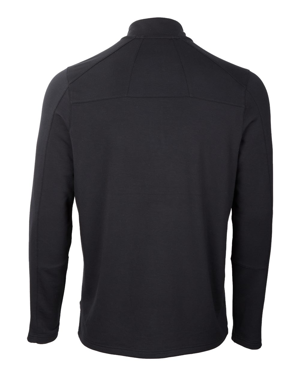 Front View of Black Perfect Quarter-Zip Pullover - BM5203