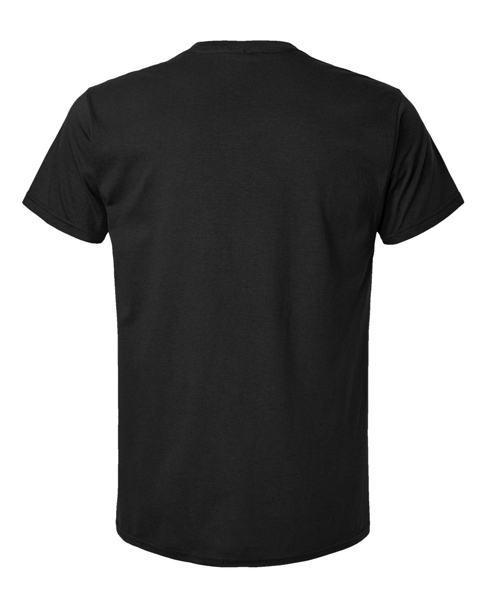 Rear View of Black Perfect-T DTG T-Shirt - 498PT