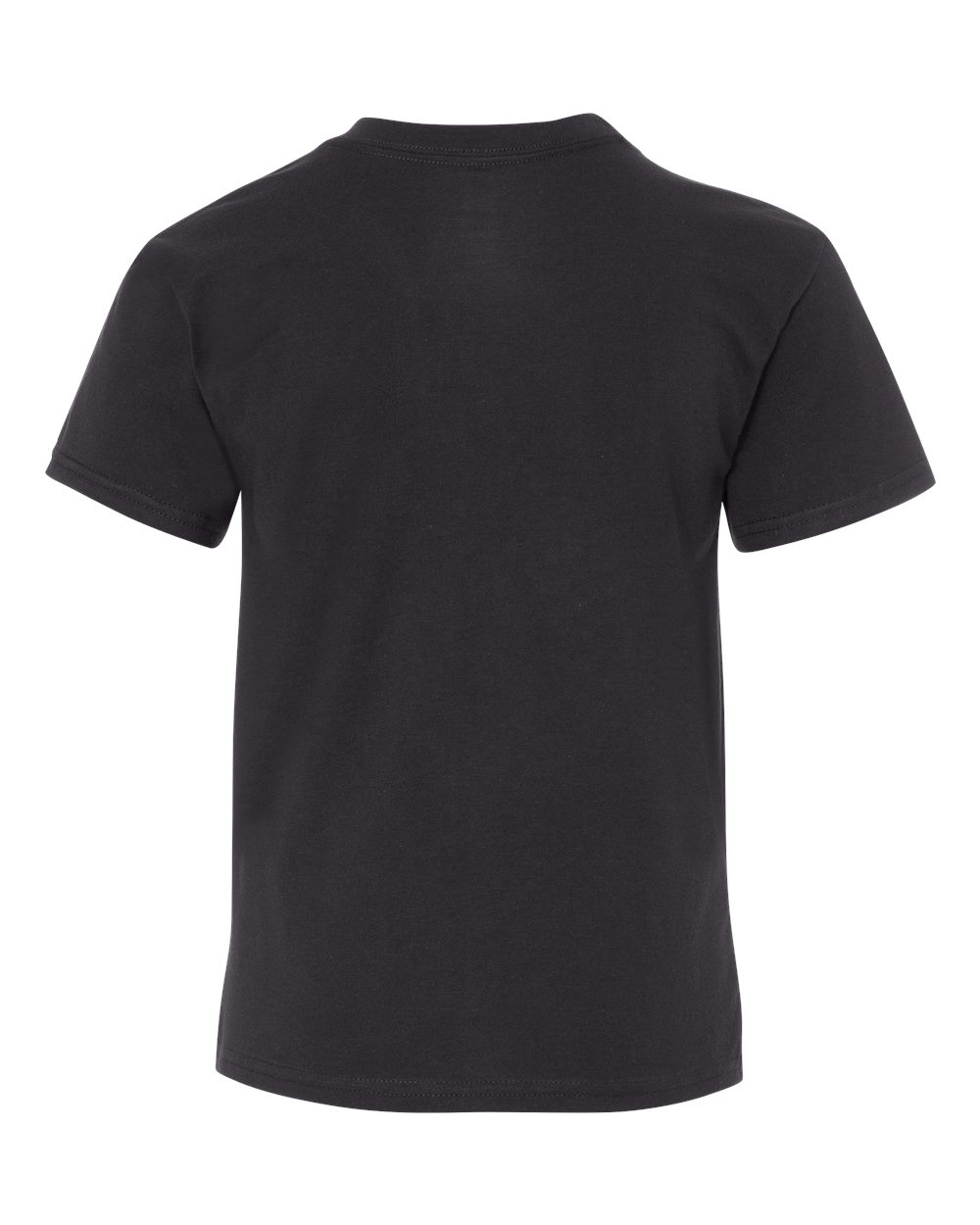 Rear View of Black Perfect-T Youth T-Shirt - 498Y