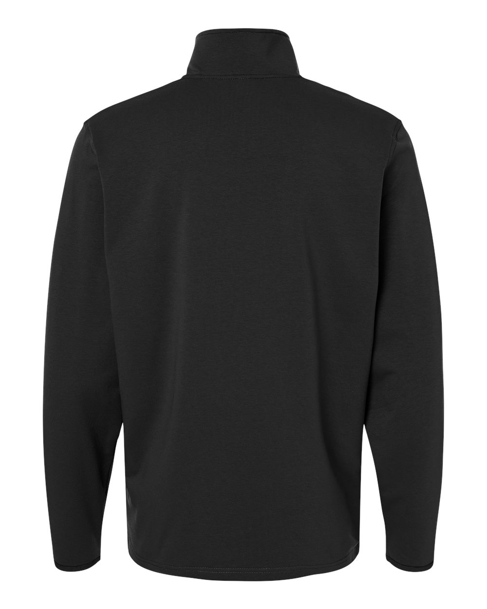 Front View of Black Perform Quarter-Zip Pullover - EXP20PQ