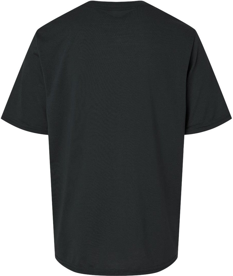 Front View of Black Performance® Youth T-Shirt - 42000B