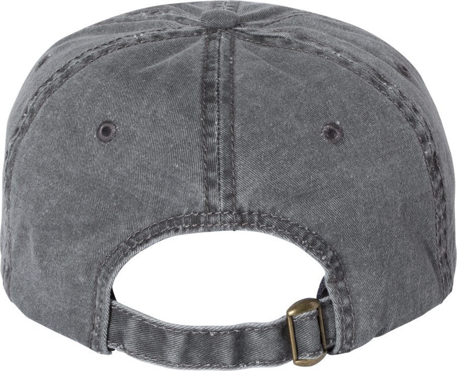 Front View of Black Pigment-Dyed Cap - SP500