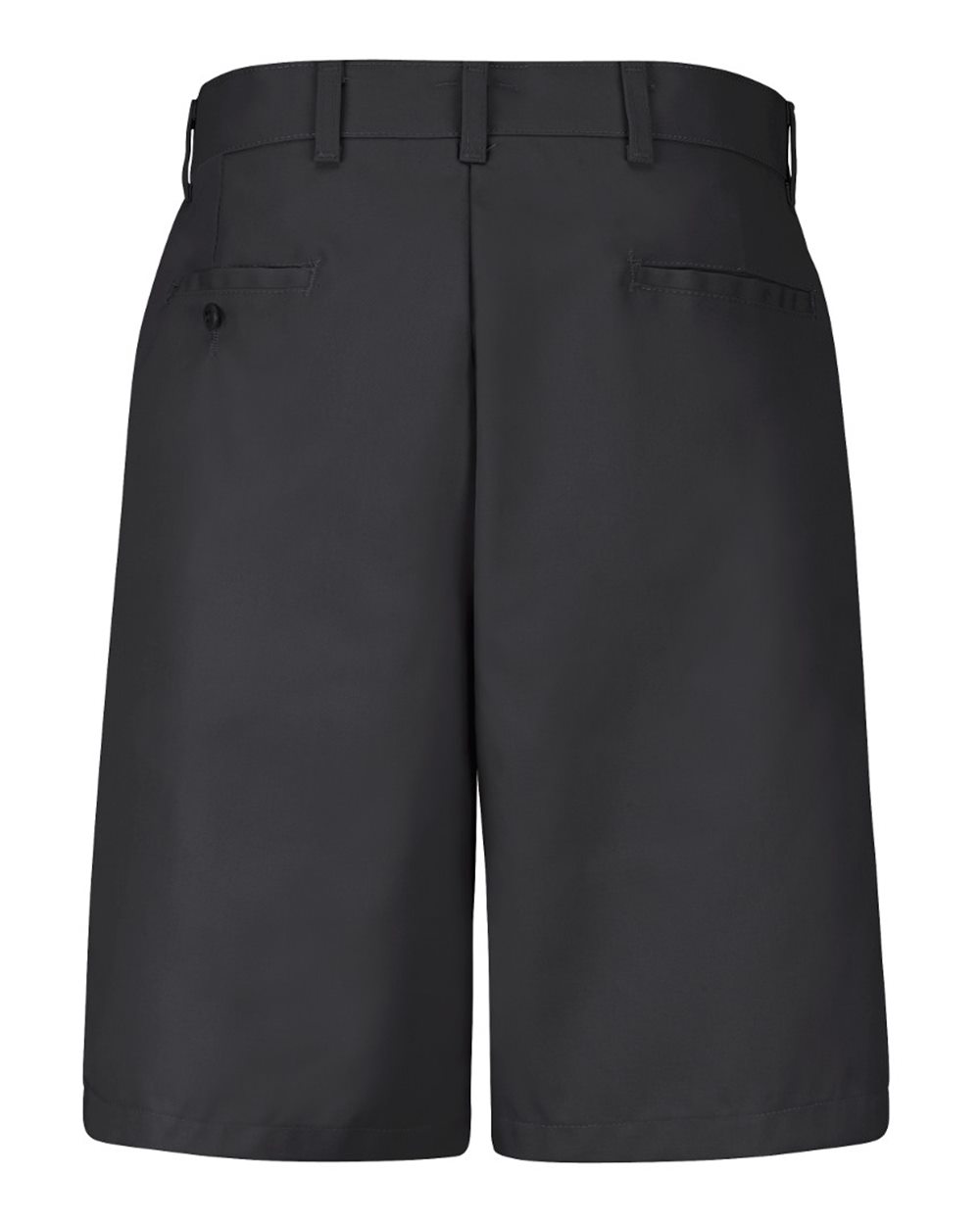 Front View of Black Plain Front Shorts - PT26
