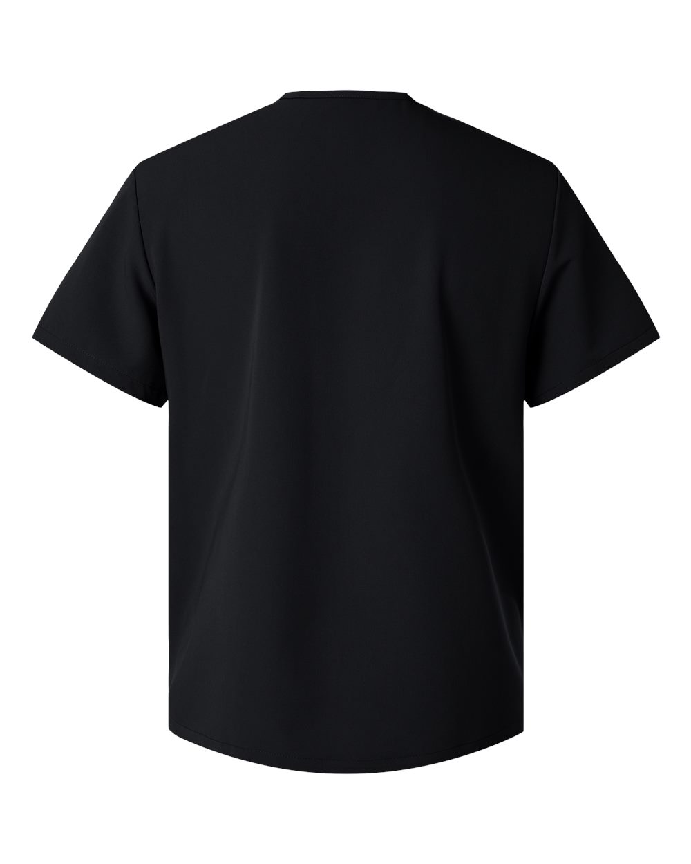 Front View of Black Platt 3-Pocket Scrub V-Neck Top - M10002