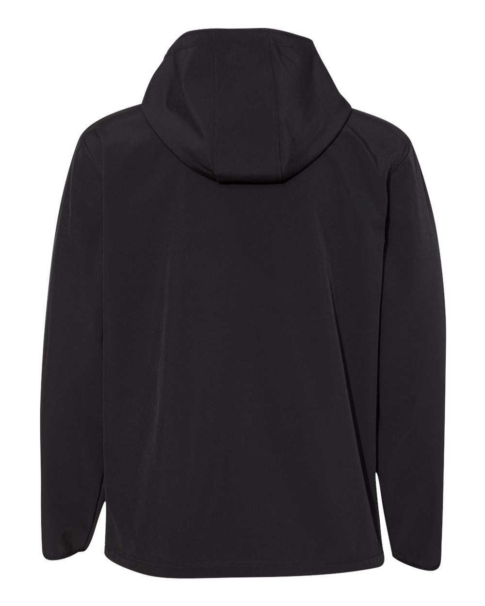 Front View of Black Poly-Tech Soft Shell Jacket - EXP35SSZ