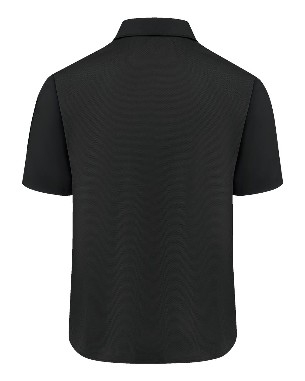 Front View of Black Poplin Airflow Cook Shirt with OilBlok - 502M