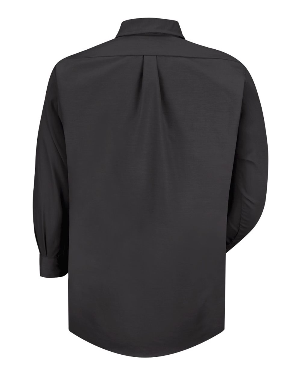 Front View of Black Poplin Dress Shirt - SP90