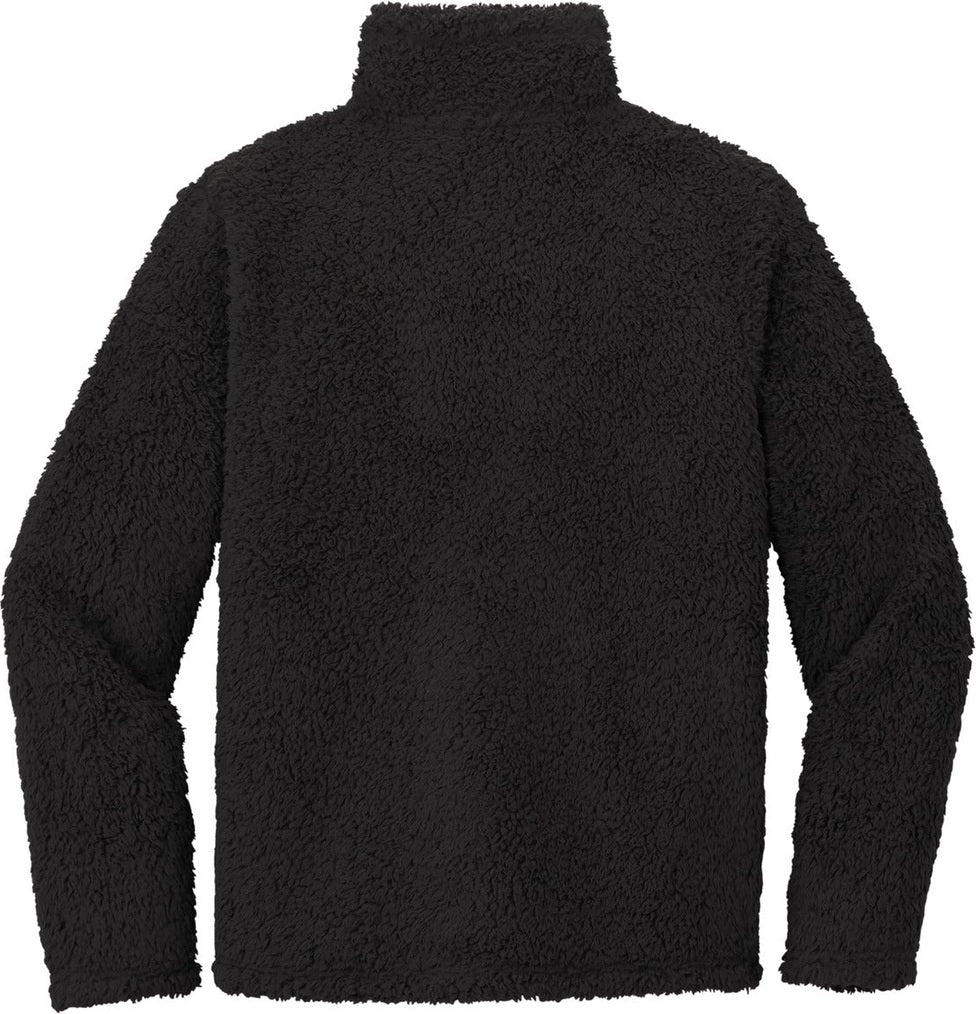 Rear View of Black Port Authority Cozy 1/4-Zip Fleece F130