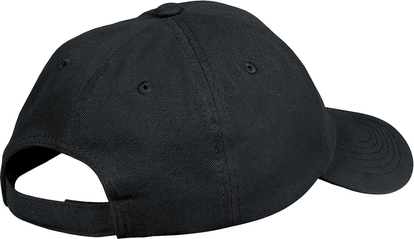 Black Port Authority Unstructured Brushed Twill Cap. BTU