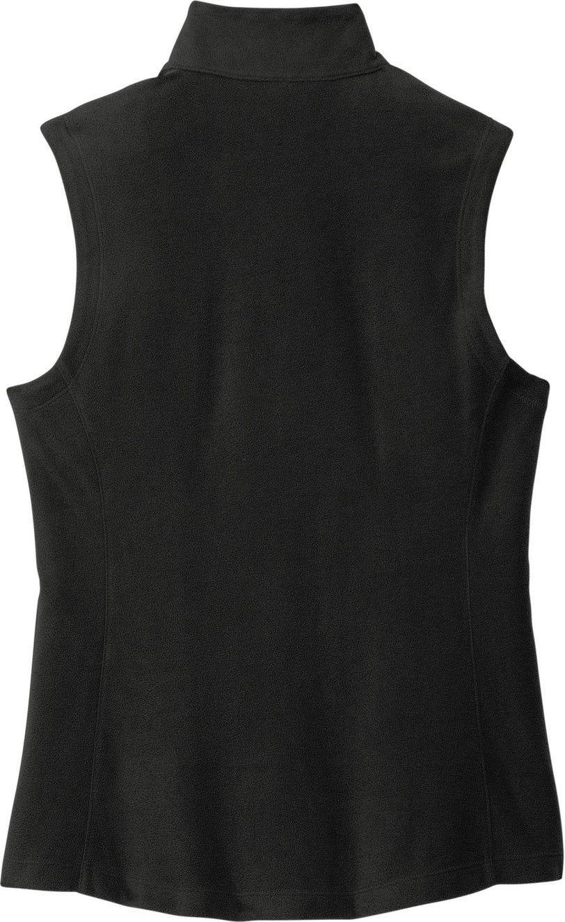 Front View of Black Port Authority Women's Accord Microfleece Vest L152