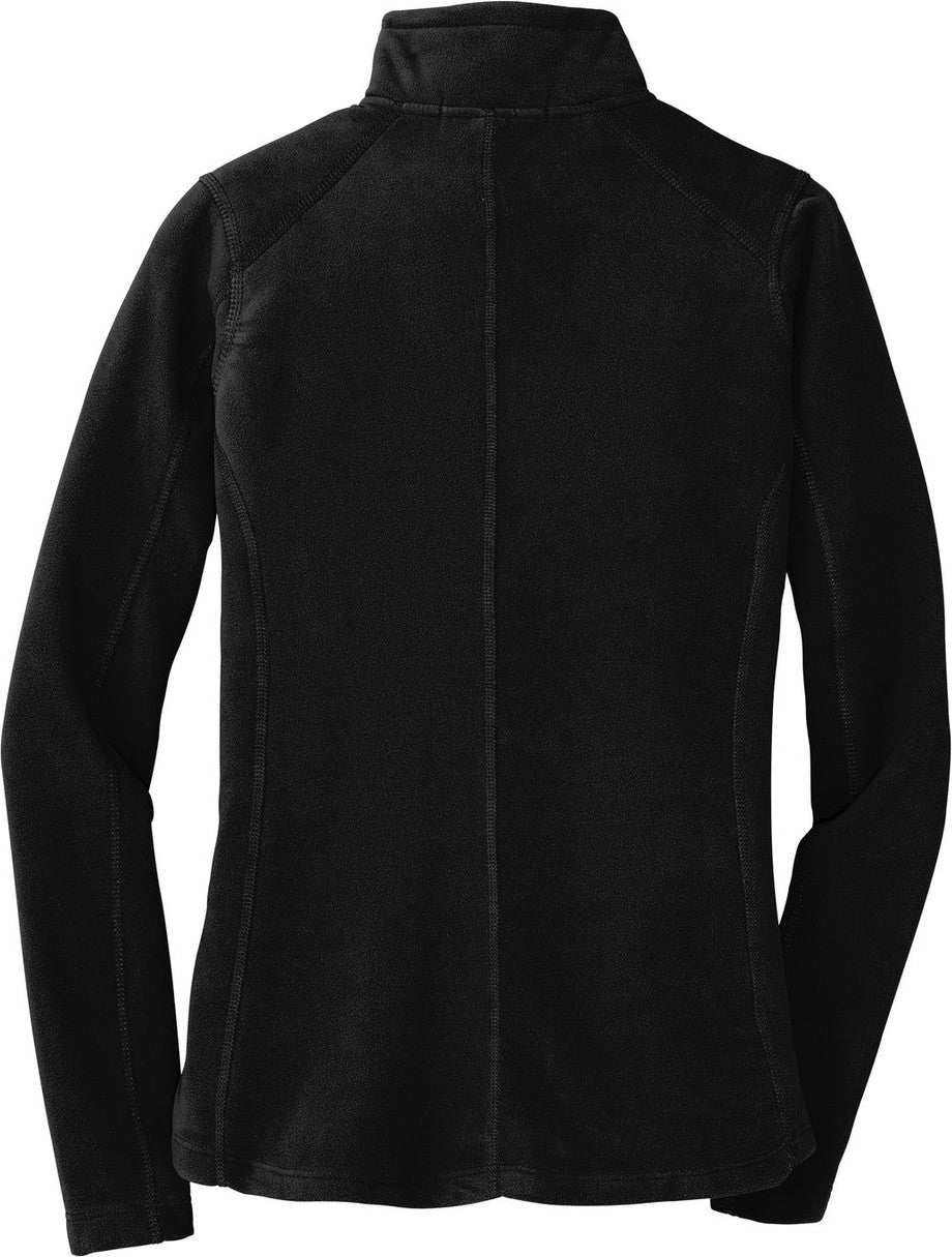 Rear View of Black Port Authority Women's Microfleece Jacket. L223
