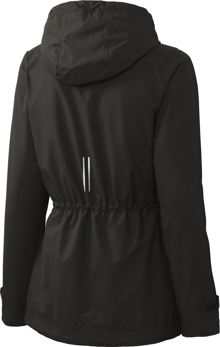 Front View of Black Port Authority Women's Northwest Slicker. L7710