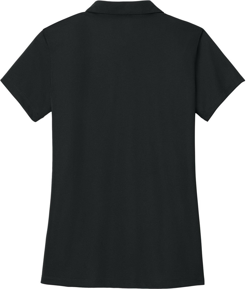 Rear View of Black Port Authority Women's Tech Pique Polo. L527