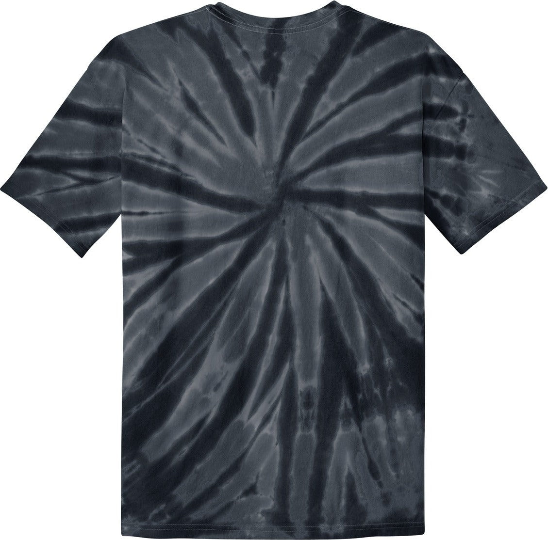 Front View of Black Port & Co Youth Tie-Dye Tee. PC147Y