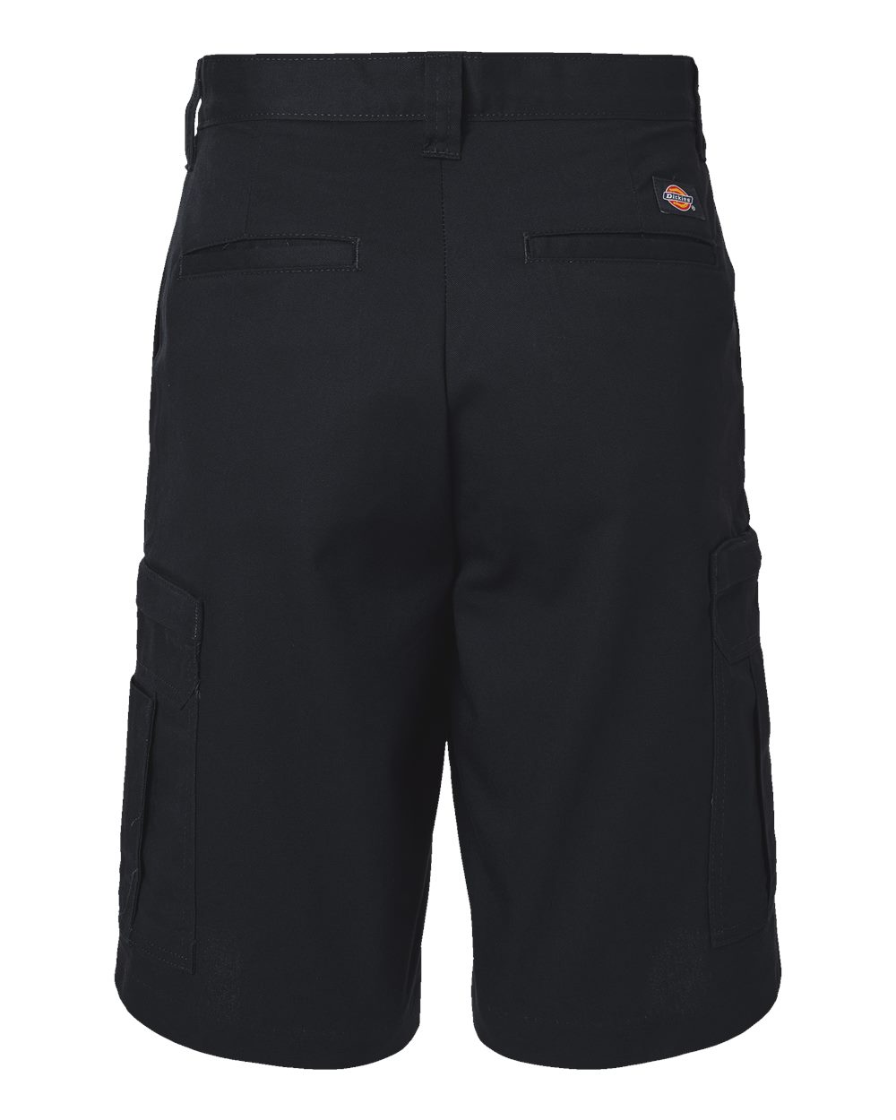 Front View of Black Premium 11" Industrial Cargo Shorts - LR42