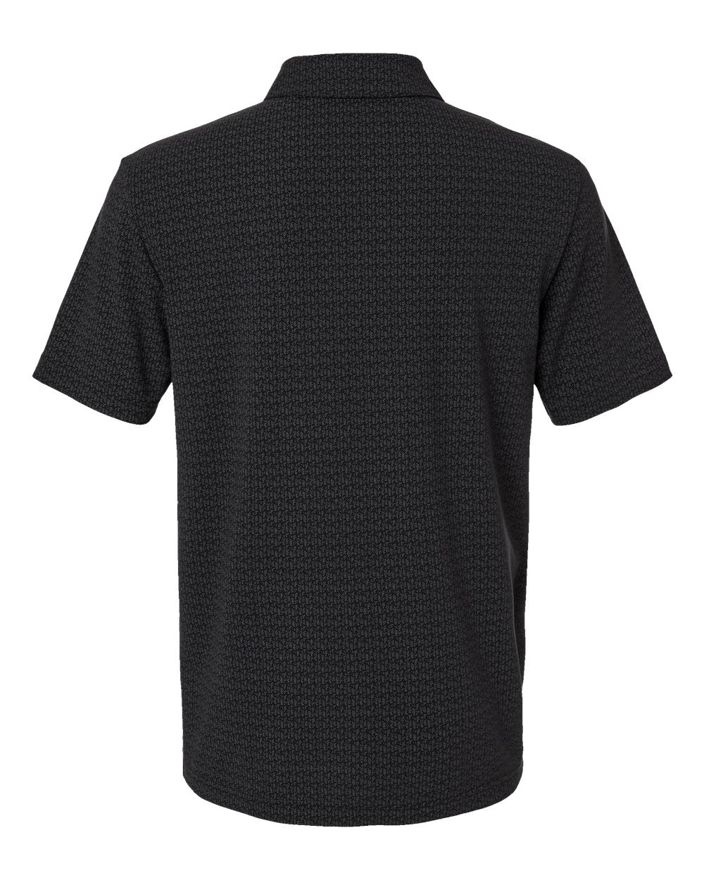 Rear View of Black Printed Blend Polo - A702