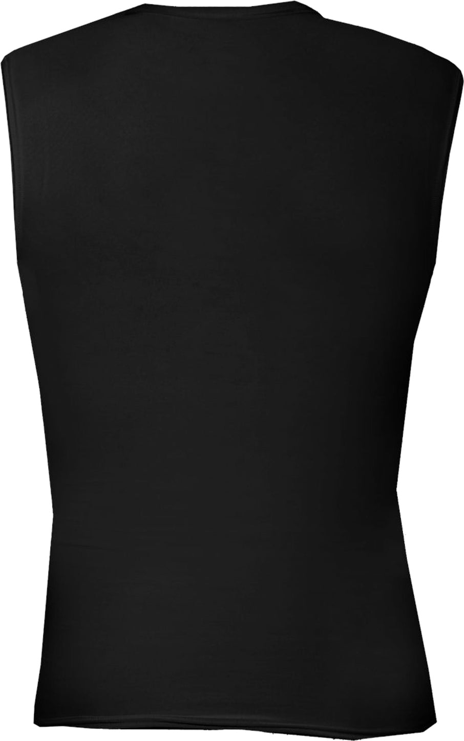 Rear View of BLACK PRO COMPRESSION SLEEVELESS CRE