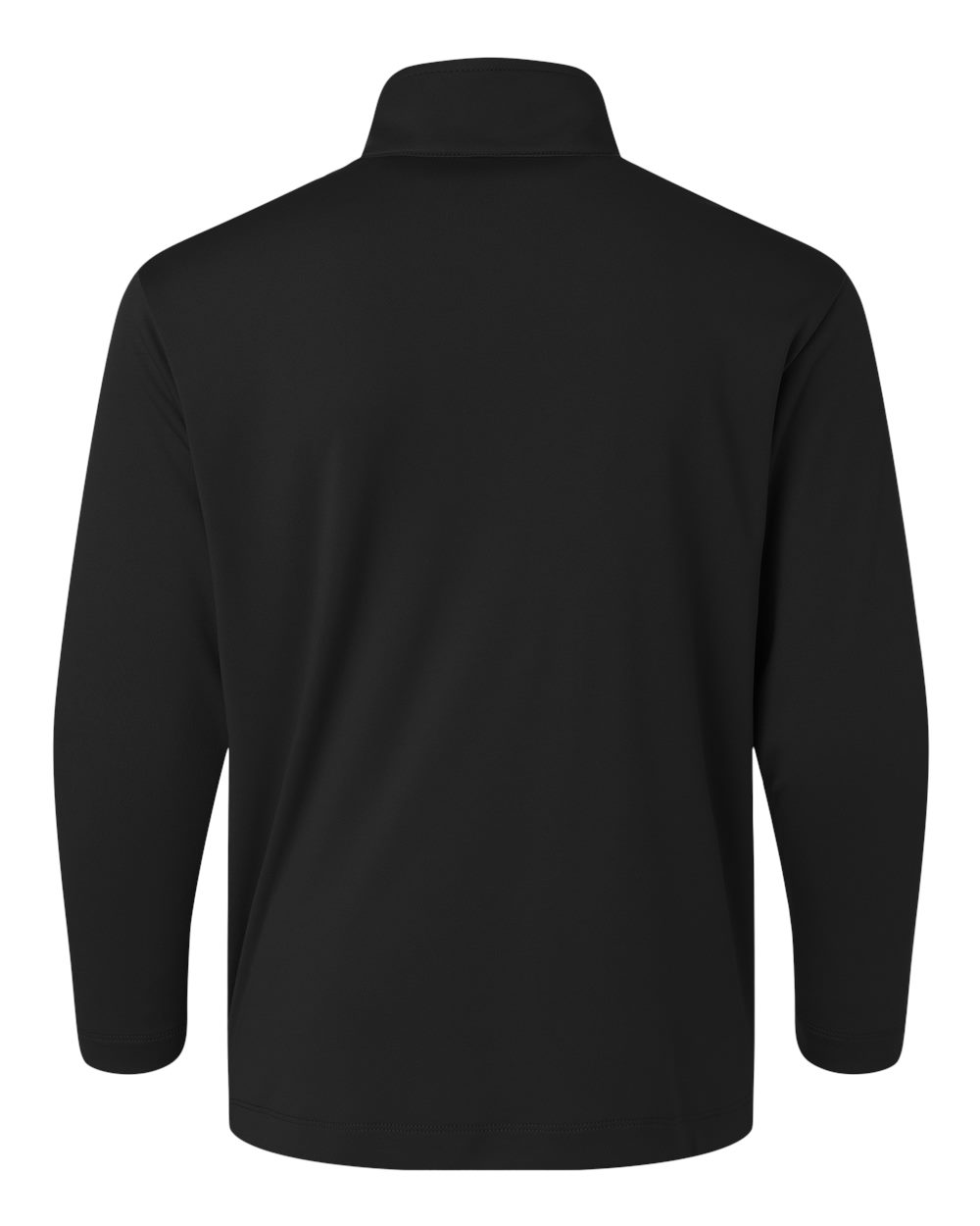 Front View of Black Pro-Lock Youth Performance Quarter-Zip Pullover - 41870Y