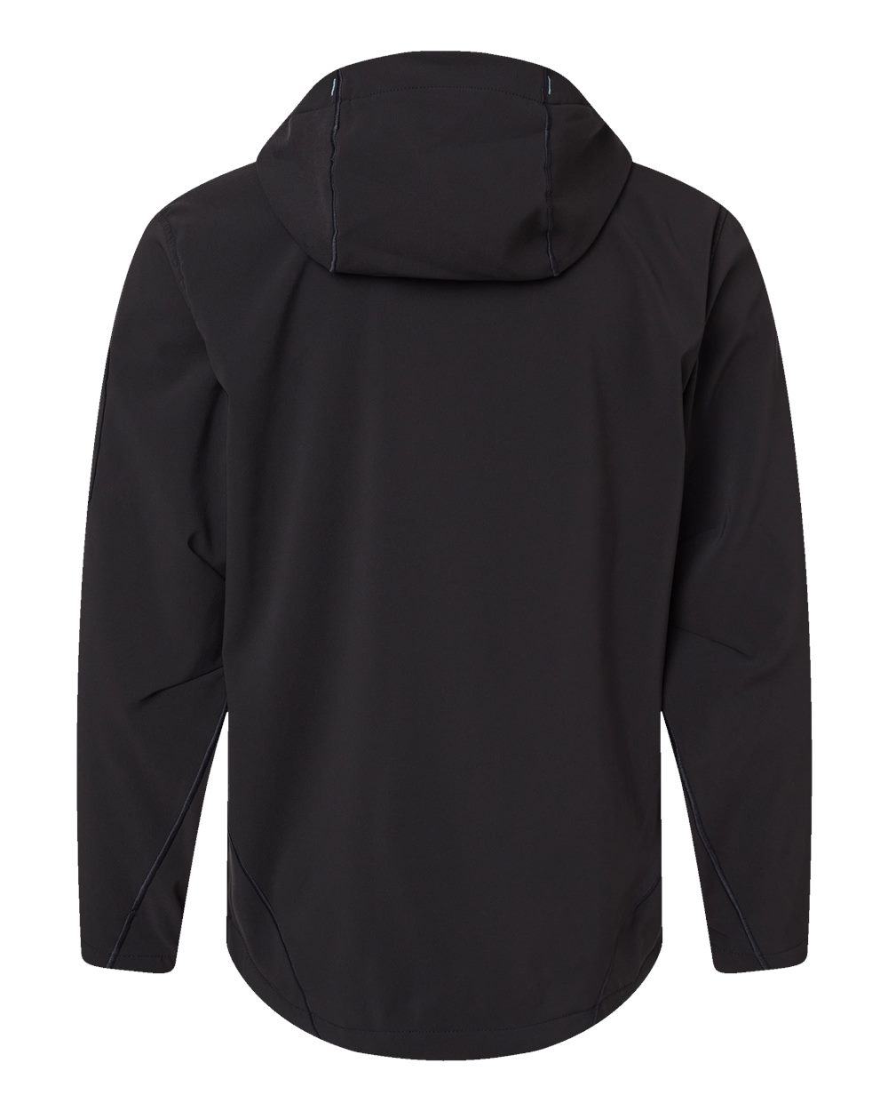 Front View of Black Protect Hooded Jacket - Tall Sizes - PH10T