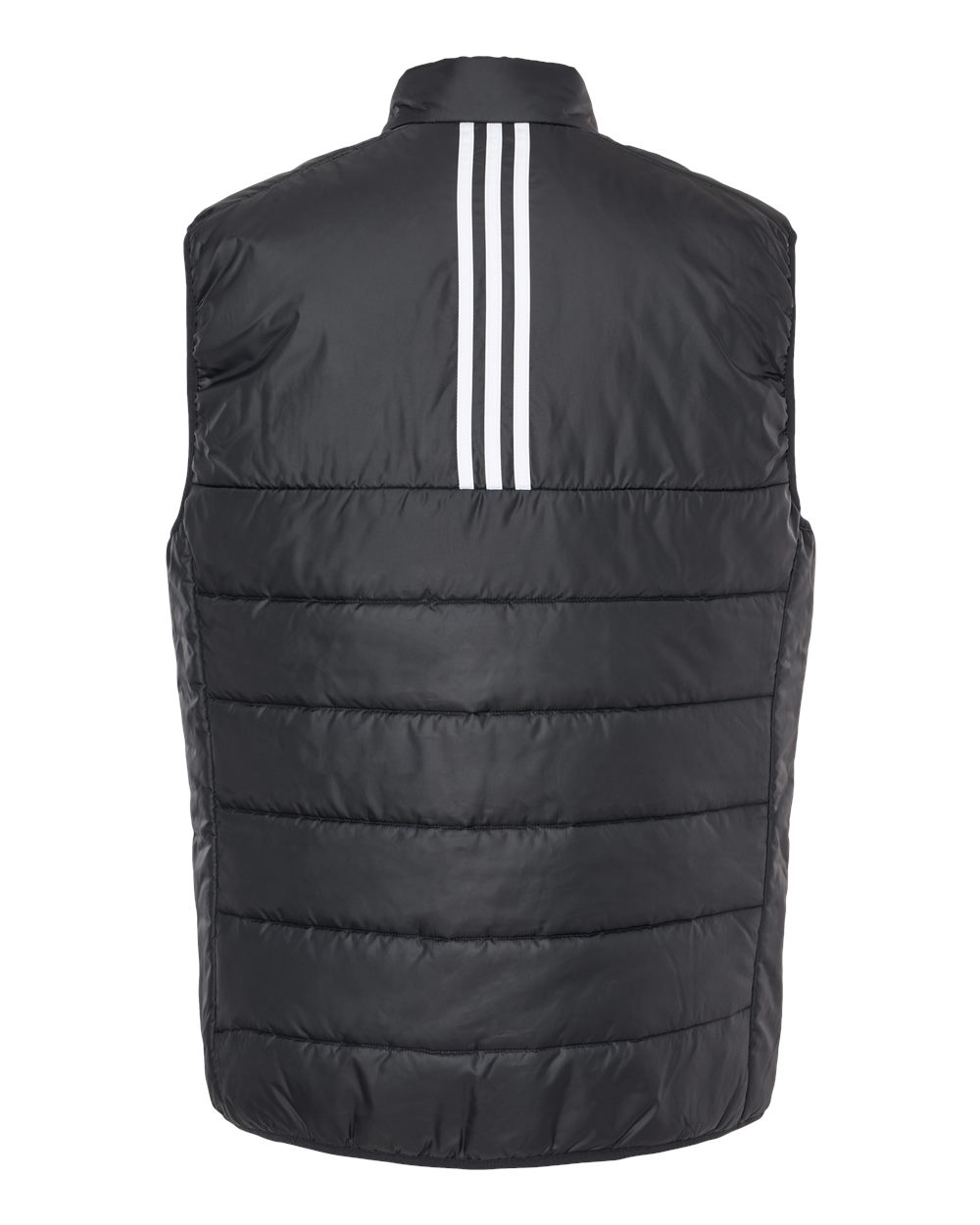 Front View of Black Puffer Vest - A572