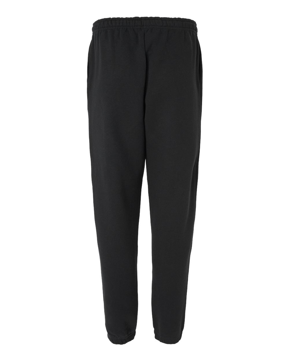 Front View of Black ReFlex Fleece Sweatpants - RF491