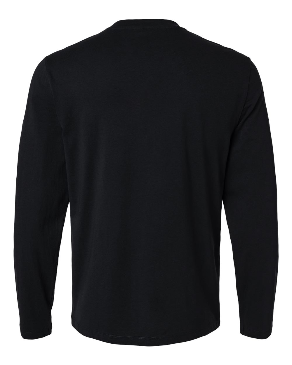 Front View of Black RegenX Cotton Underscrub Long Sleeve T-Shirt - M30002U