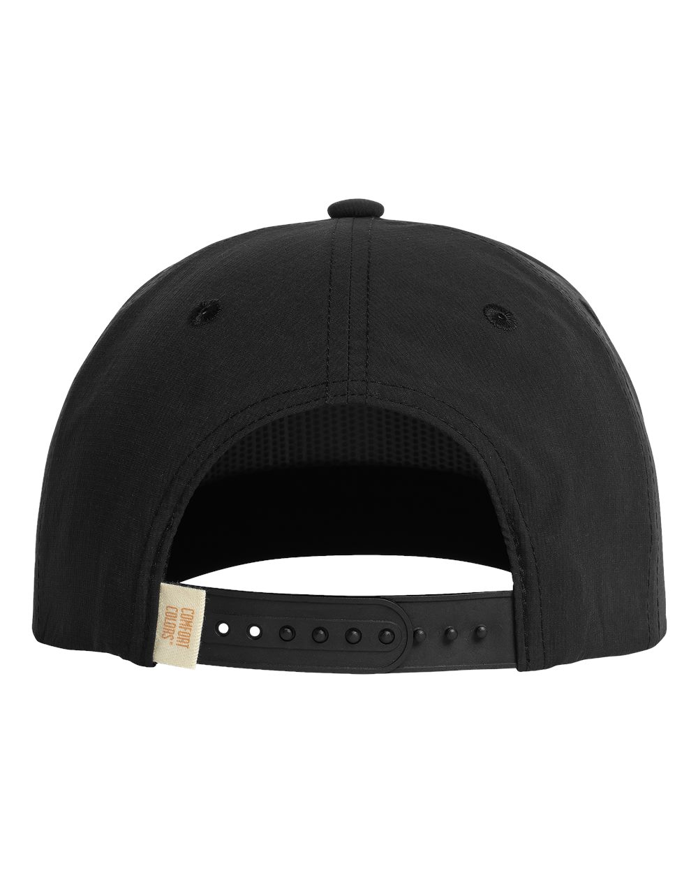 Rear View of Black Rope Cap - CCRC0 plain
