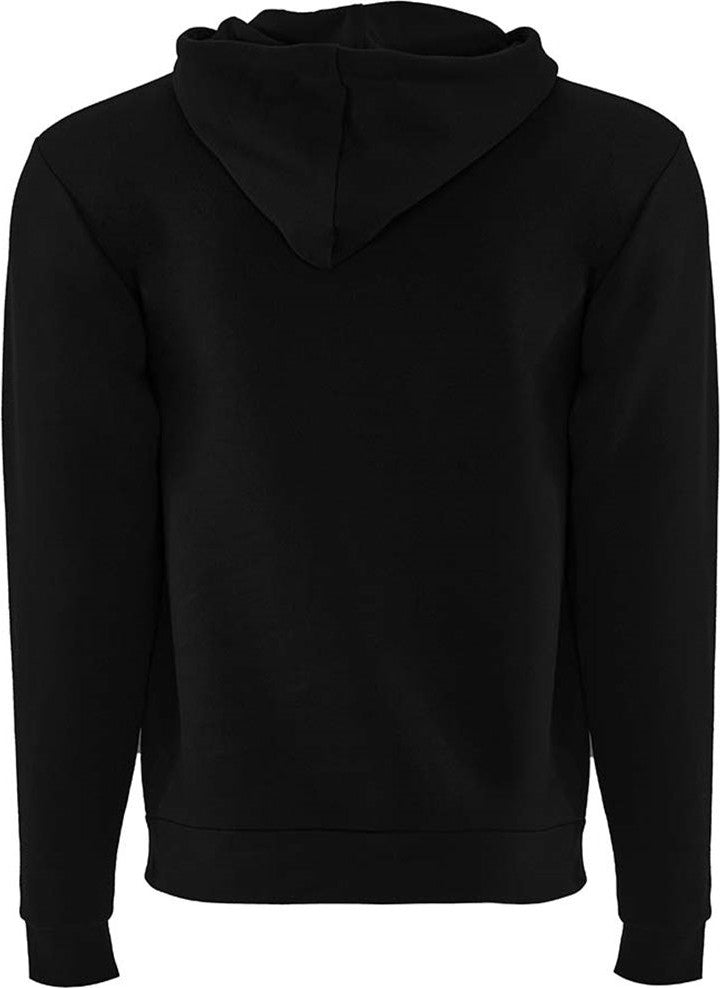 Rear View of Black Santa Barbara Full-Zip Hoodie - 9602