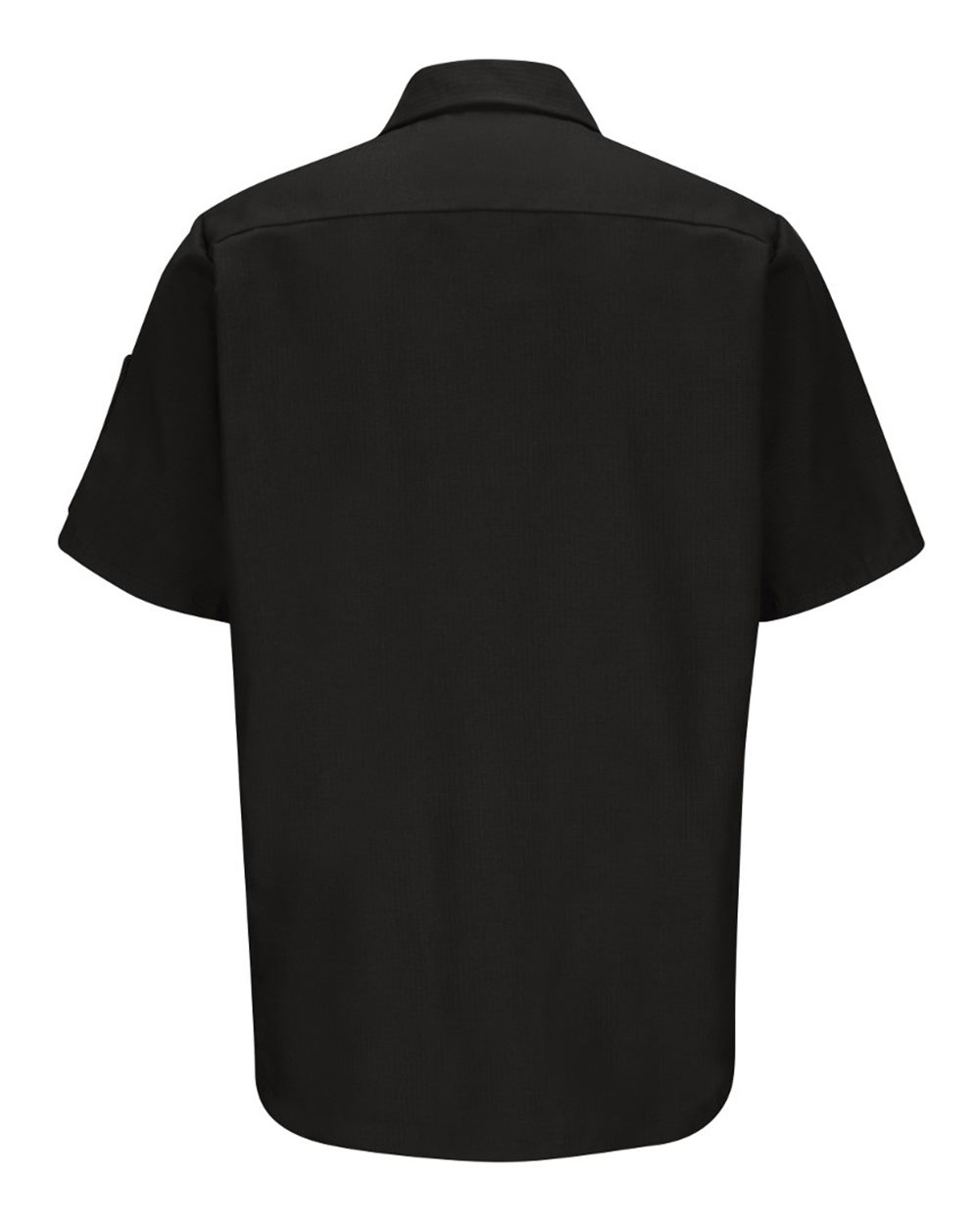 Front View of Black Short Sleeve Automotive Crew Shirt - SY20