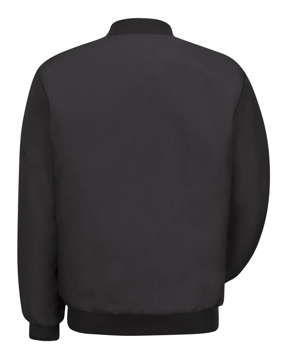 Front View of Black Solid Team Jacket - JT38
