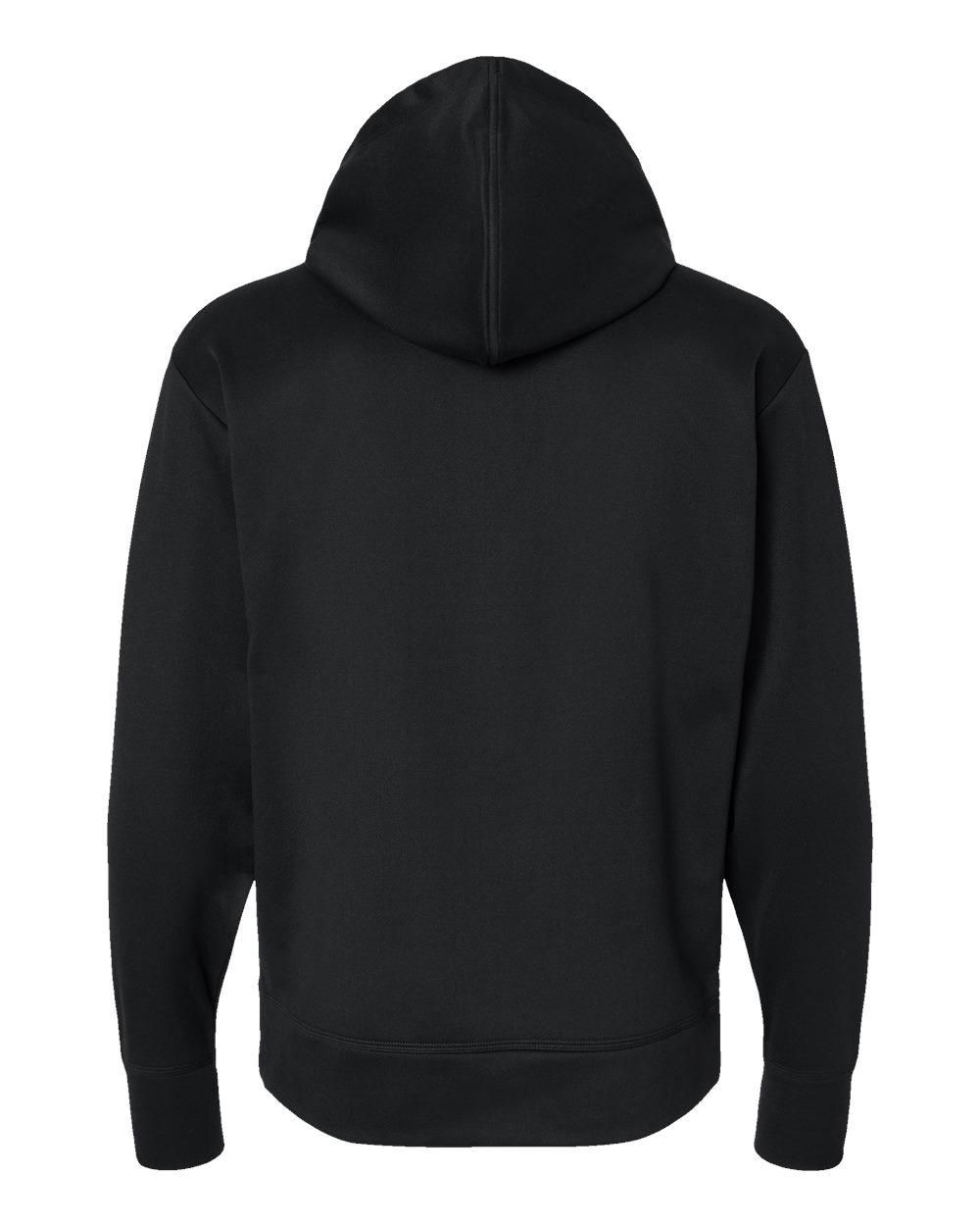 Front View of Black Sport Hooded Sweatshirt - CHP180