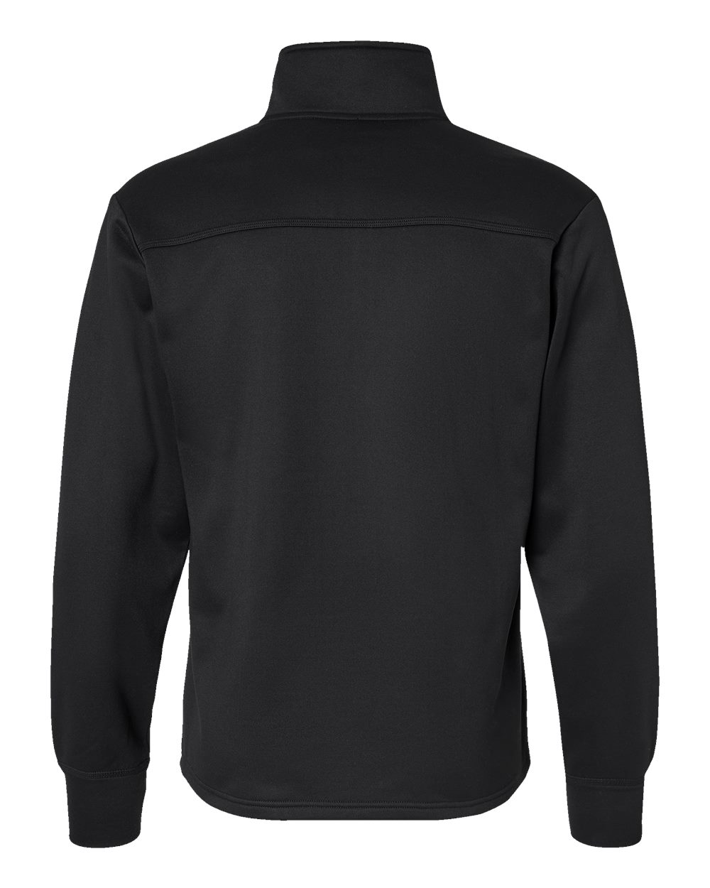 Front View of Black Sport Quarter-Zip Pullover - CHP190