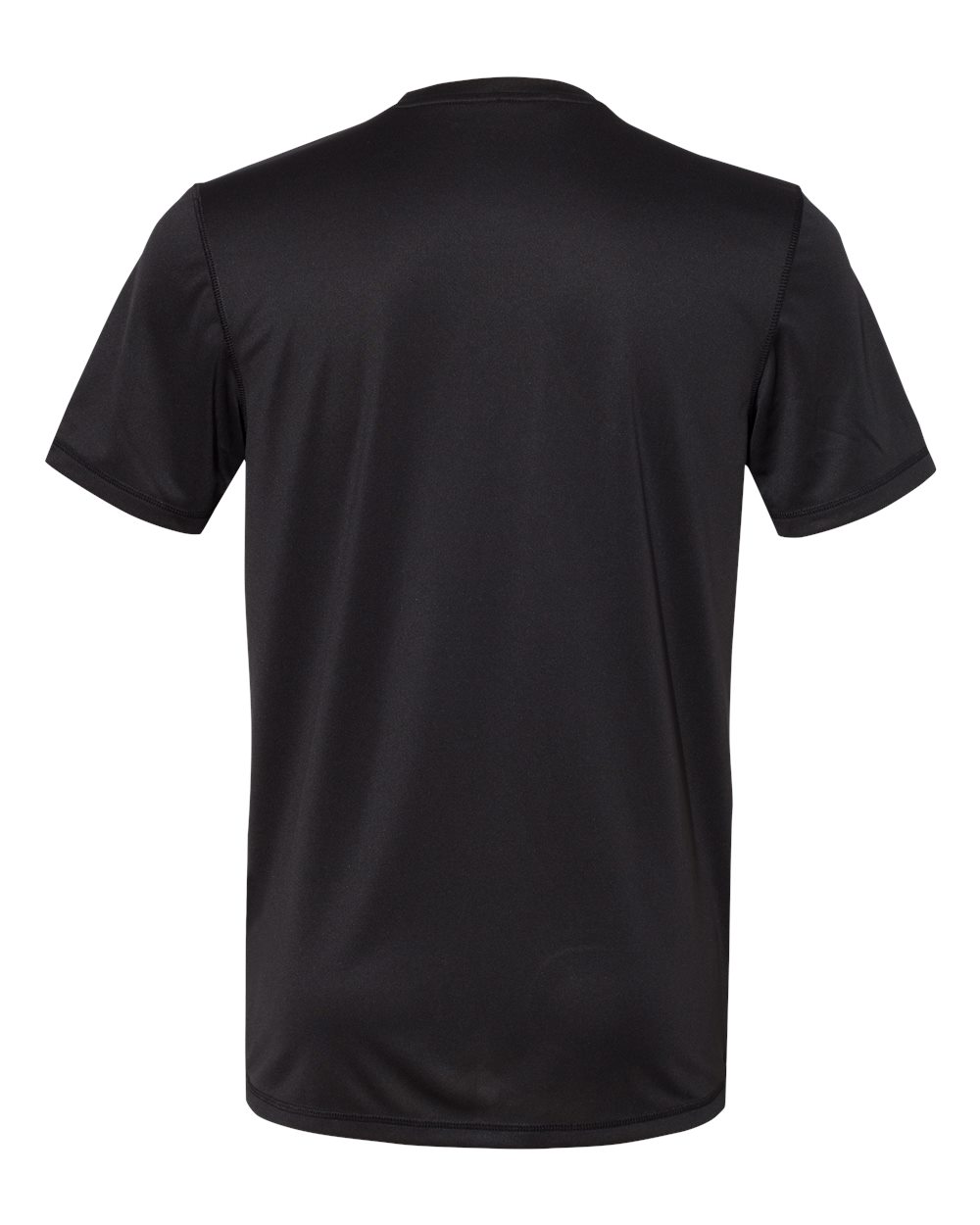 Front View of Black Sport T-Shirt - A376