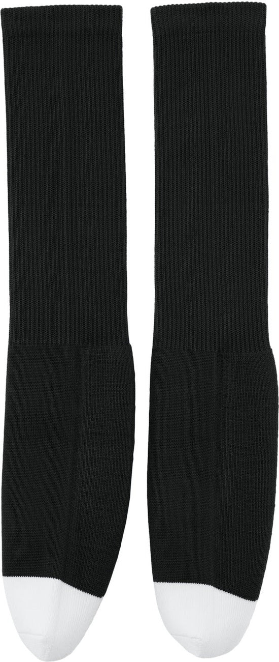 Front View of Black Sport-Tek All Sport OTC Socks STA05