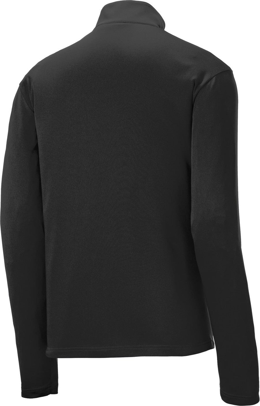 Front View of Black Sport-Tek PosiCharge Competitor 1/4-Zip Pullover. ST357
