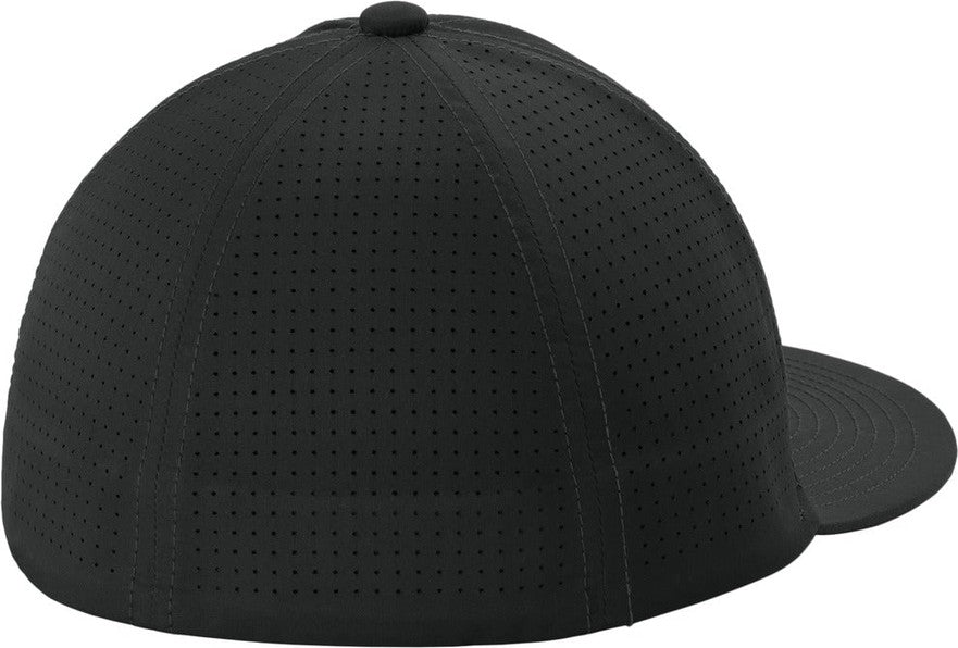 Rear View of Black Sport-Tek Pro-Cut Stretch-Tek Cap STC64