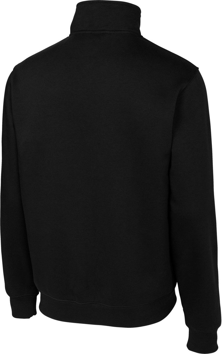 Rear View of Black Sport-Tek Tall 1/4-Zip Sweatshirt. TST253