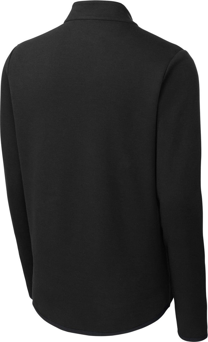 Front View of Black Sport-Tek Triumph 1/4-Zip Pullover ST281
