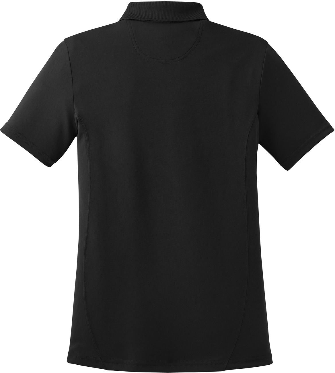 Rear View of Black Sport-Tek Women's Dry Zone Raglan Accent Polo. L475