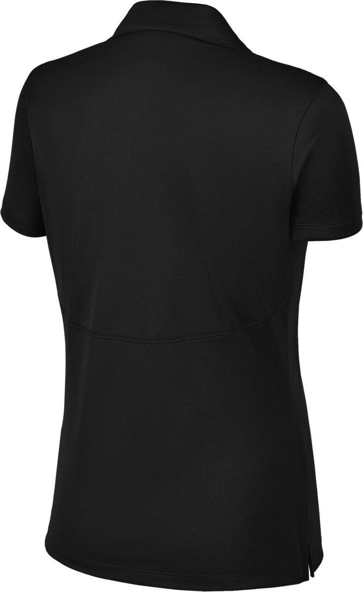 Rear View of Black Sport-Tek Women's Micropique Sport-Wick Polo. LST650